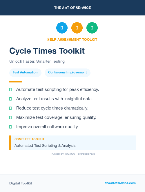 Cycle Times Toolkit
