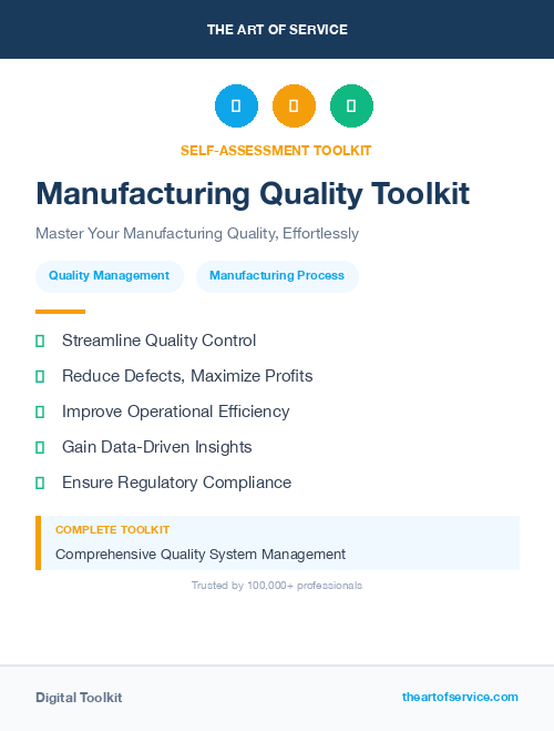 Manufacturing Quality Toolkit
