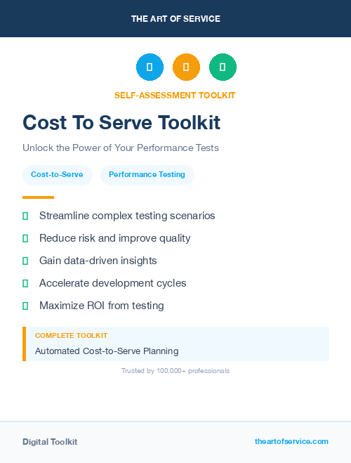 Cost To Serve Toolkit