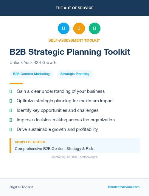 B2B Strategic Planning Toolkit