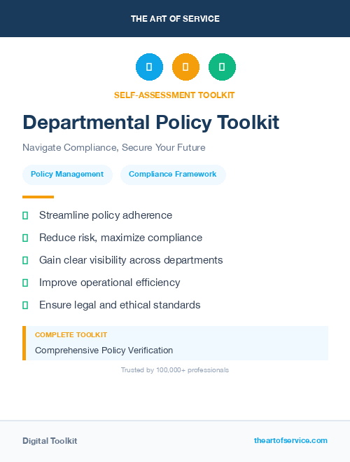 Departmental Policy Toolkit