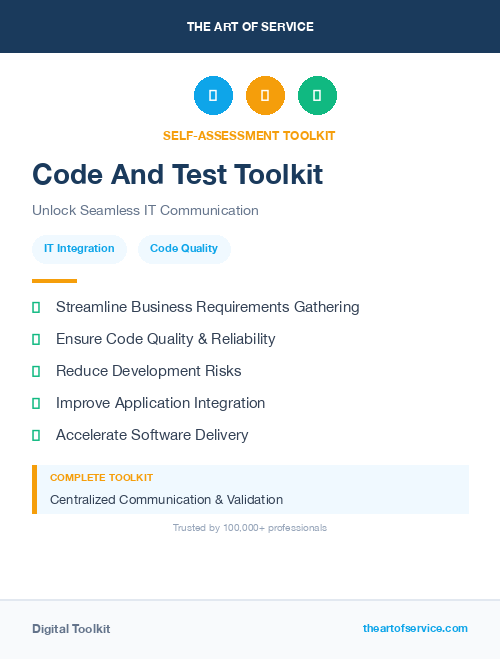 Code And Test Toolkit
