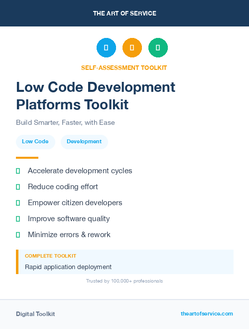 Low Code Development Platforms Toolkit