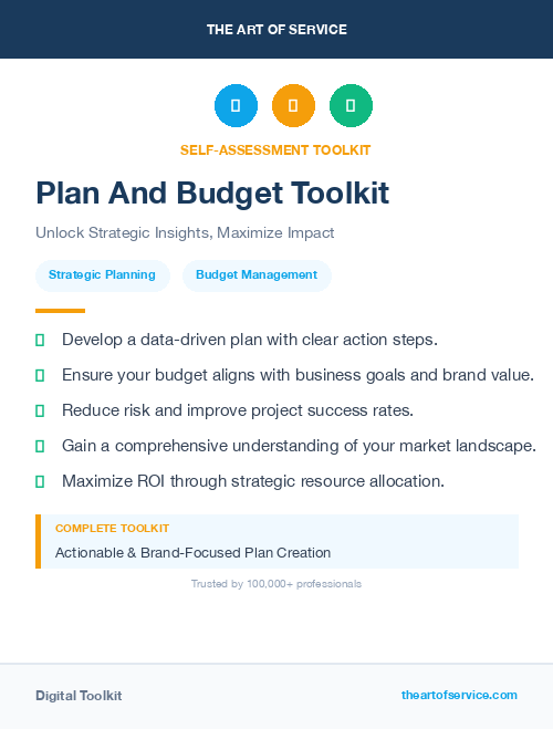 Plan And Budget Toolkit