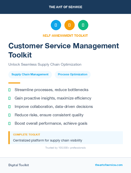 Customer Service Management Toolkit