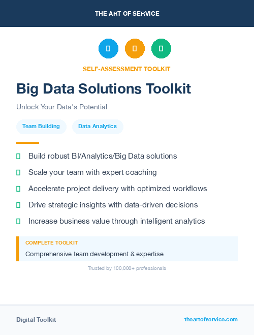 Big Data Solutions Toolkit