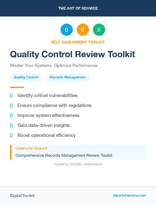 Quality Control Review Toolkit