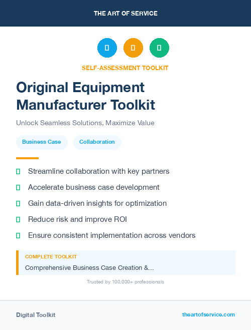 Original Equipment Manufacturer Toolkit