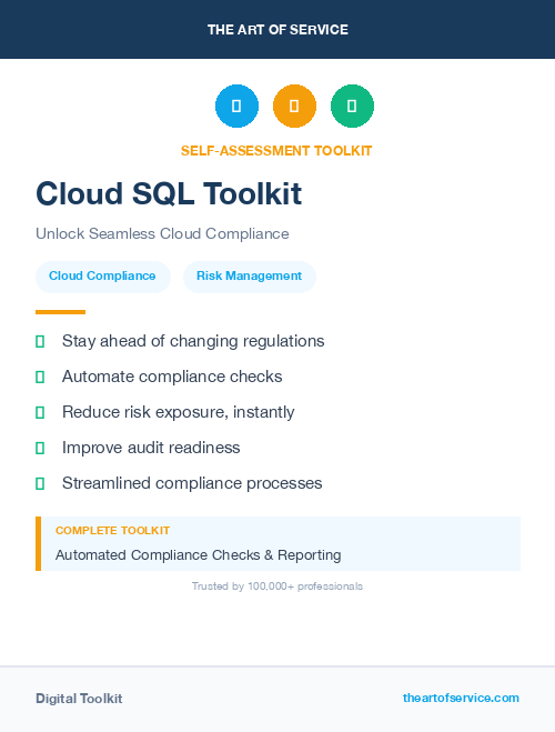 Cloud SQL Toolkit