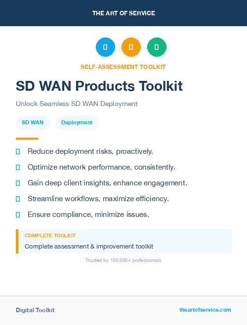 SD WAN Products Toolkit