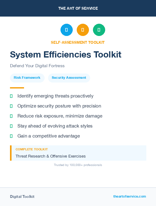 System Efficiencies Toolkit