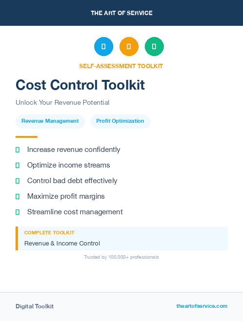 Cost Control Toolkit