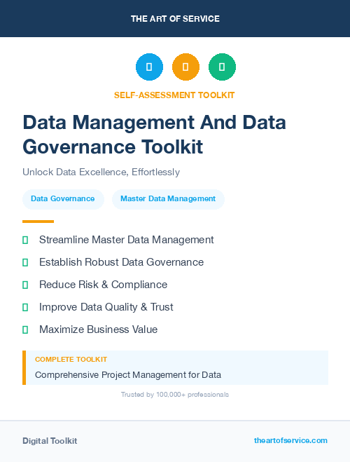 Data Management And Data Governance Toolkit