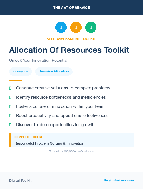Allocation Of Resources Toolkit