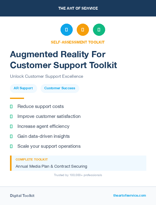 Augmented Reality For Customer Support Toolkit