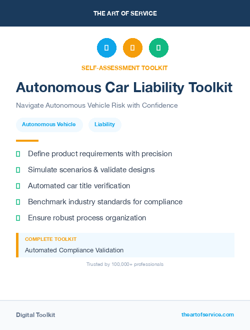 Autonomous Car Liability Toolkit