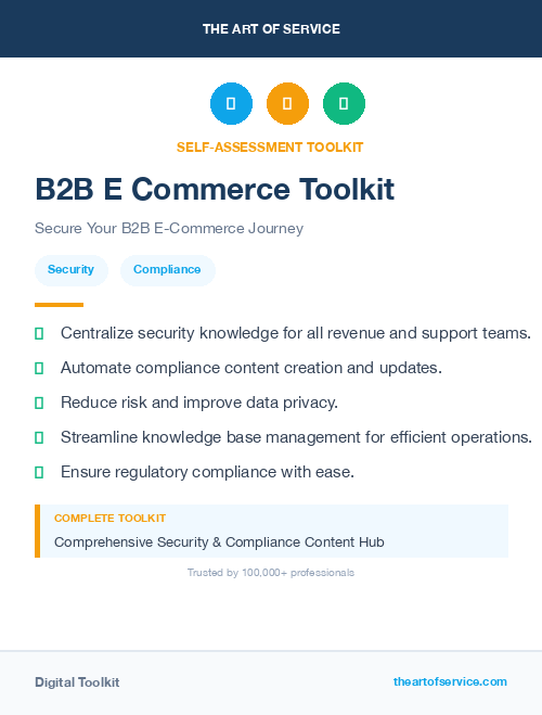 B2B E Commerce Toolkit