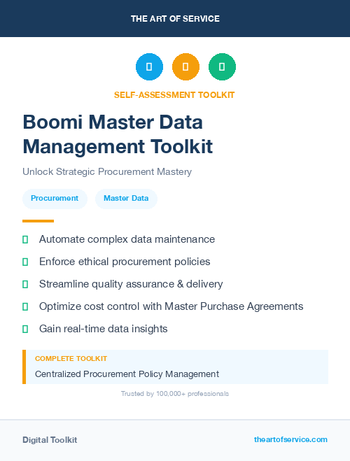 Boomi Master Data Management Toolkit