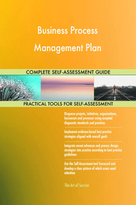 Business Process Management Plan Toolkit