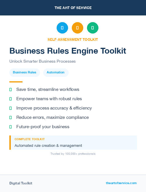 Business Rules Engine Toolkit