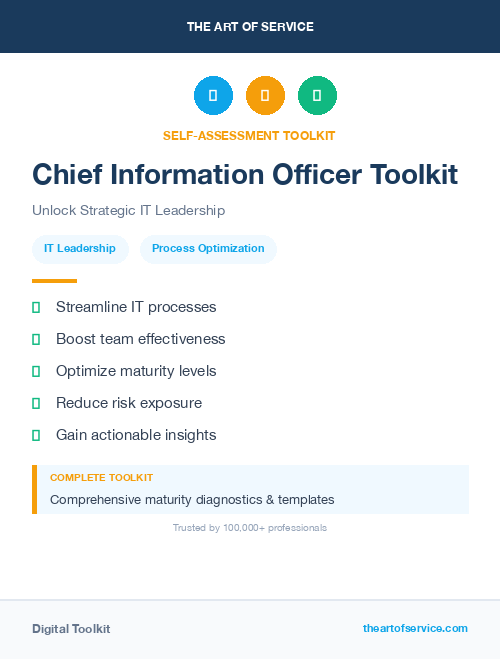 Chief Information Officer Toolkit