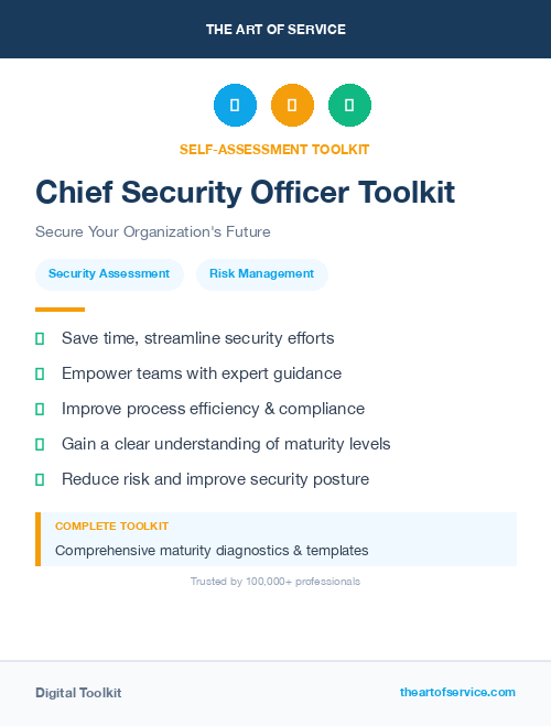 Chief Security Officer Toolkit