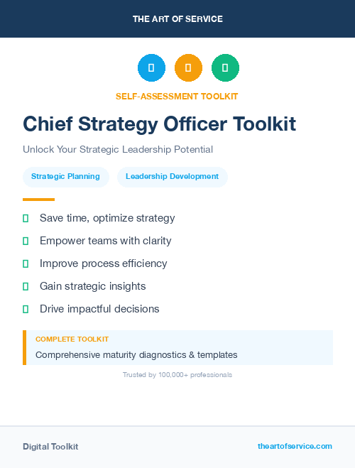 Chief Strategy Officer Toolkit