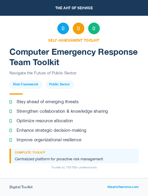 Computer Emergency Response Team Toolkit