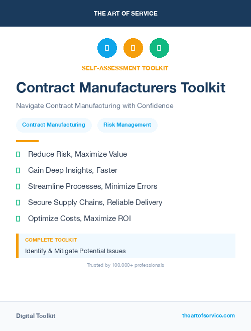 Contract Manufacturers Toolkit