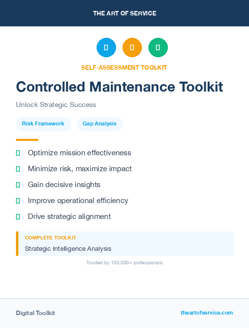Controlled Maintenance Toolkit