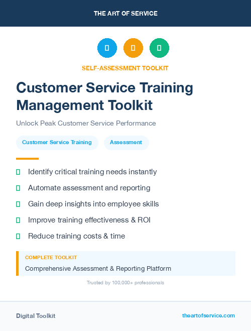 Customer Service Training Management Toolkit