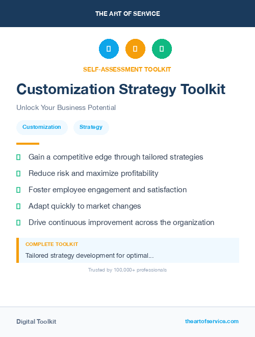 Customization Strategy Toolkit