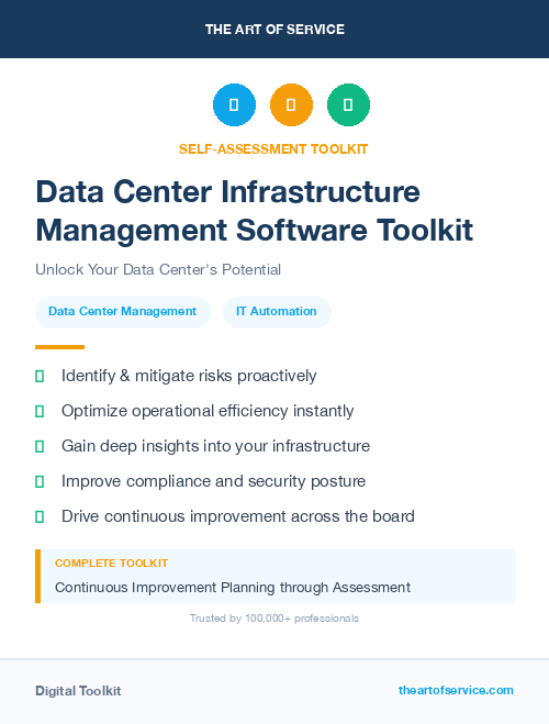 Data Center Infrastructure Management Software Toolkit