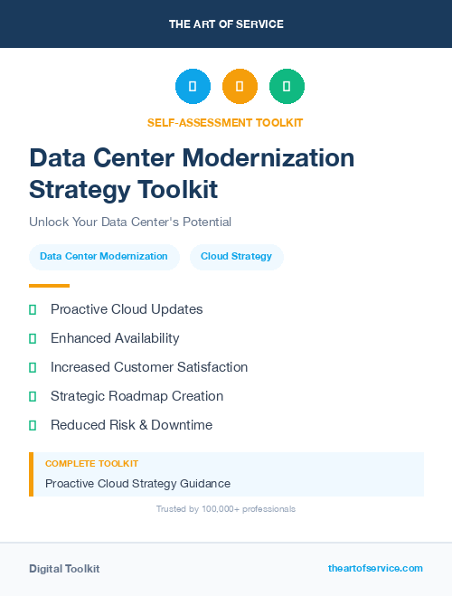 Data Center Modernization Strategy Toolkit