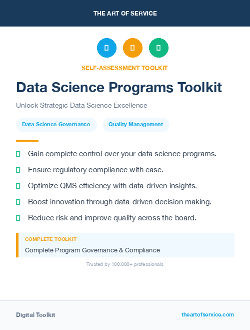 Data Science Programs Toolkit