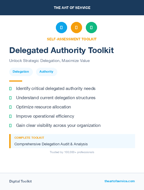 Delegated Authority Toolkit