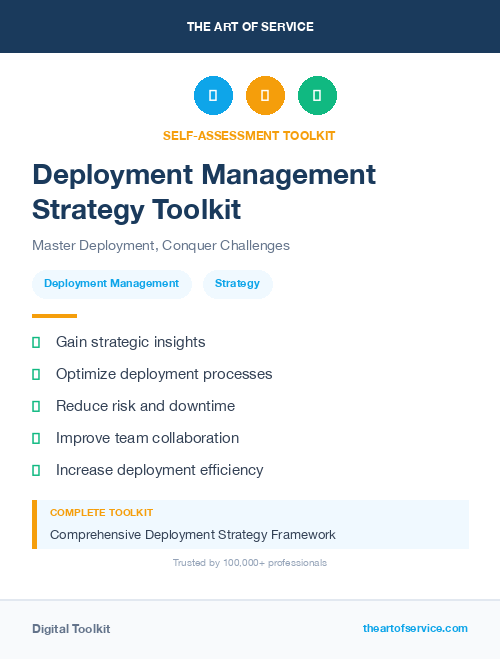 Deployment Management Strategy Toolkit