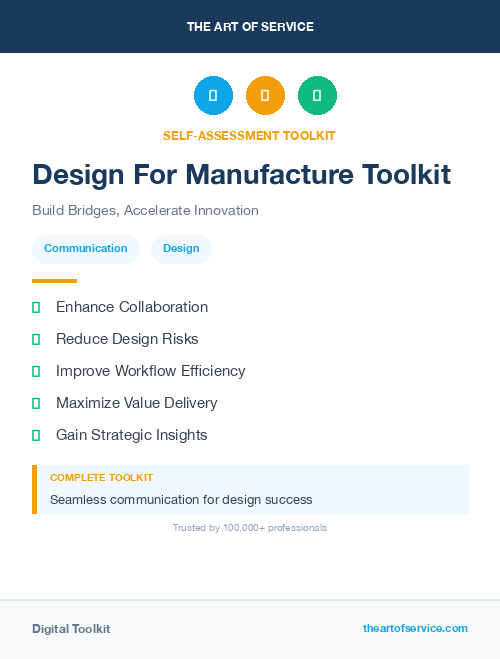 Design For Manufacture Toolkit
