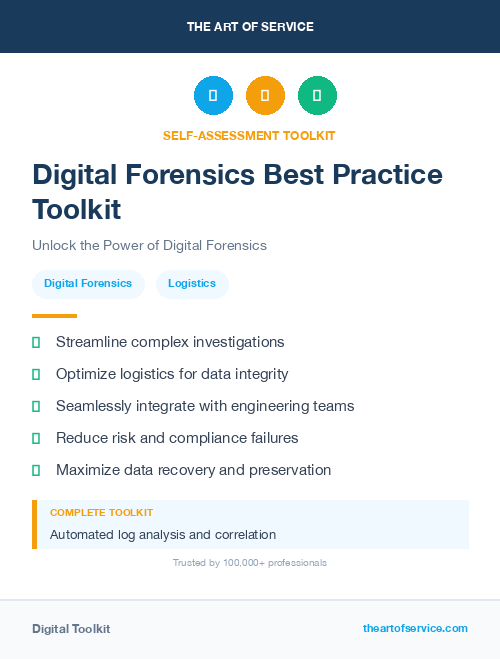 Digital Forensics Best Practice Toolkit
