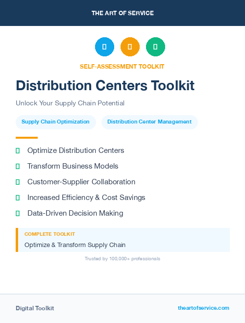 Distribution Centers Toolkit