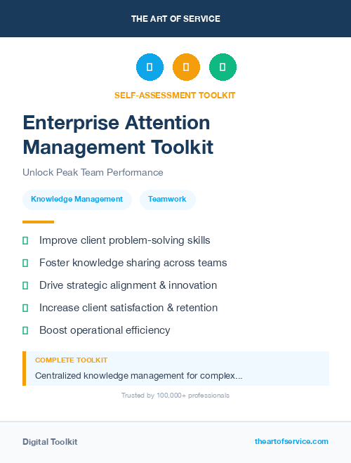Enterprise Attention Management Toolkit