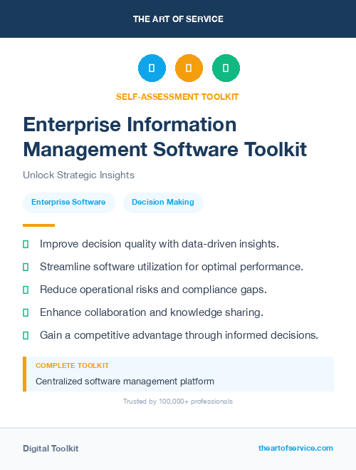 Enterprise Information Management Software Toolkit