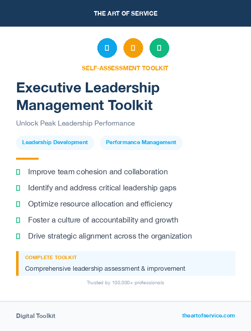 Executive Leadership Management Toolkit