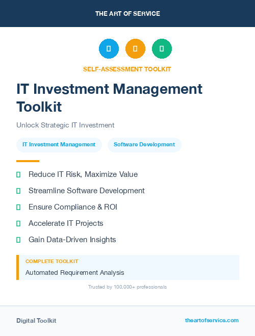 IT Investment Management Toolkit