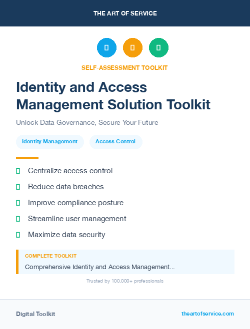 Identity and Access Management Solution Toolkit