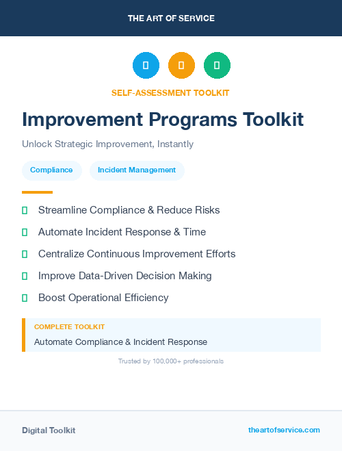 Improvement Programs Toolkit