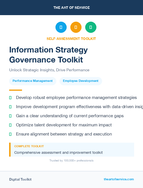 Information Strategy Governance Toolkit