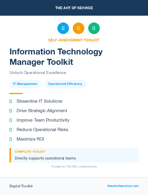 Information Technology Manager Toolkit