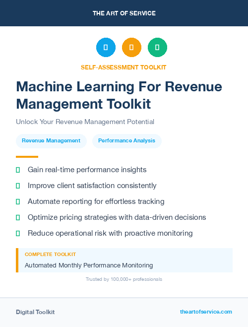 Machine Learning For Revenue Management Toolkit