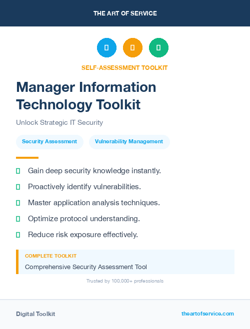 Manager Information Technology Toolkit